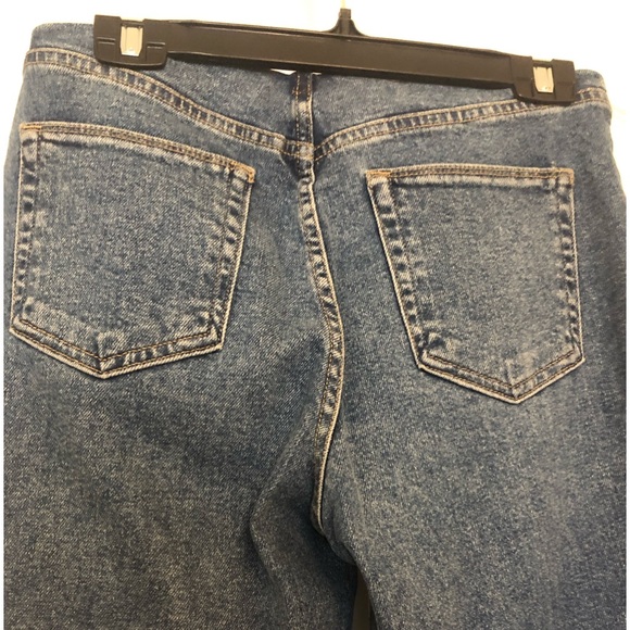 Patch pocket wide leg mid rise jeans, good stretch, 27 - Picture 5 of 8